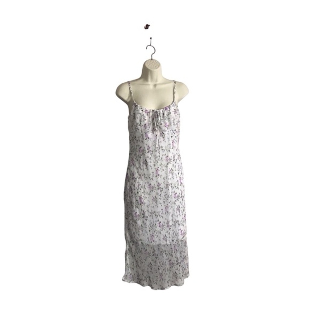 City Triangles Vintage 90s Small Ditsy Floral Midi Slip Dress Coquette Fairycore